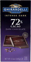 Ghirardelli Intense Dark 72% Cacao Twilight Delight Chocolate Bar, 3.5 Ounce (Pack Of 12)
