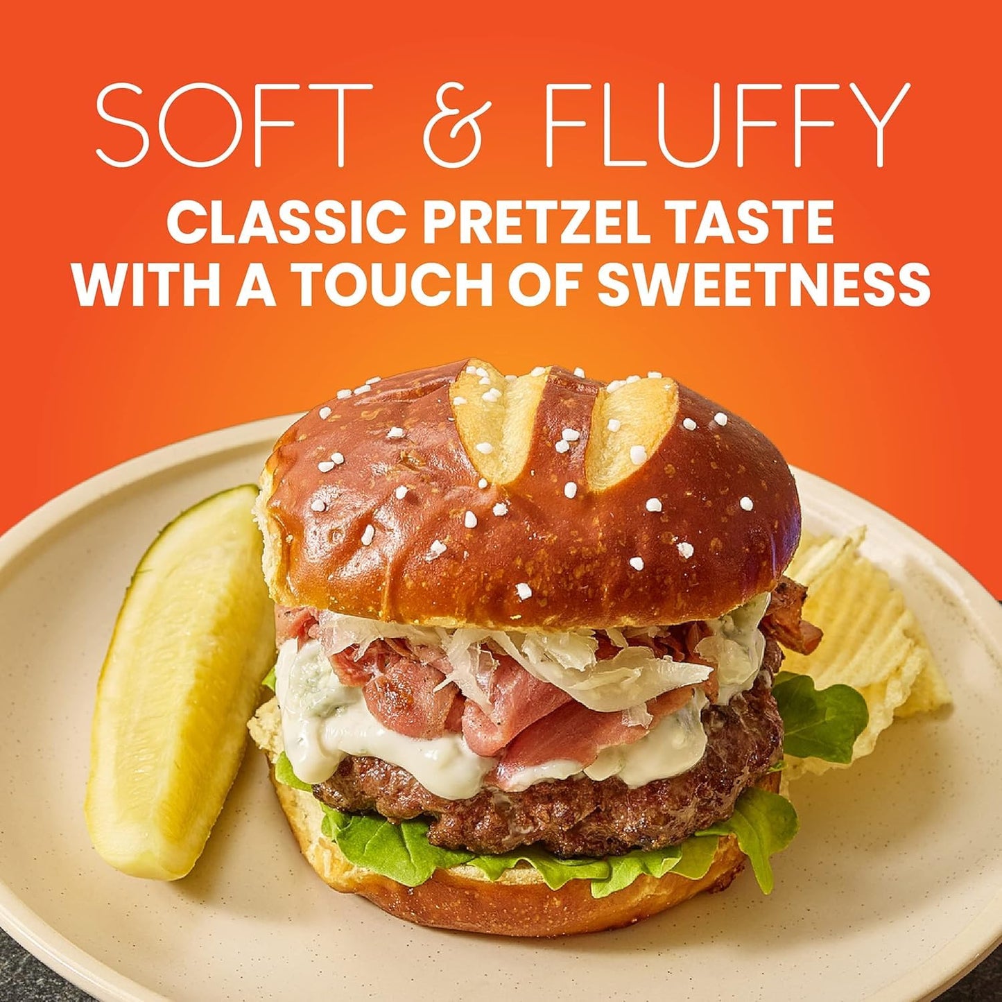 King'S Hawaiian Sweet Pretzel Slider Buns, (11Oz) & Sweet Pretzel Hamburger Buns, (10.5Oz)(2Ea) Variety Pack