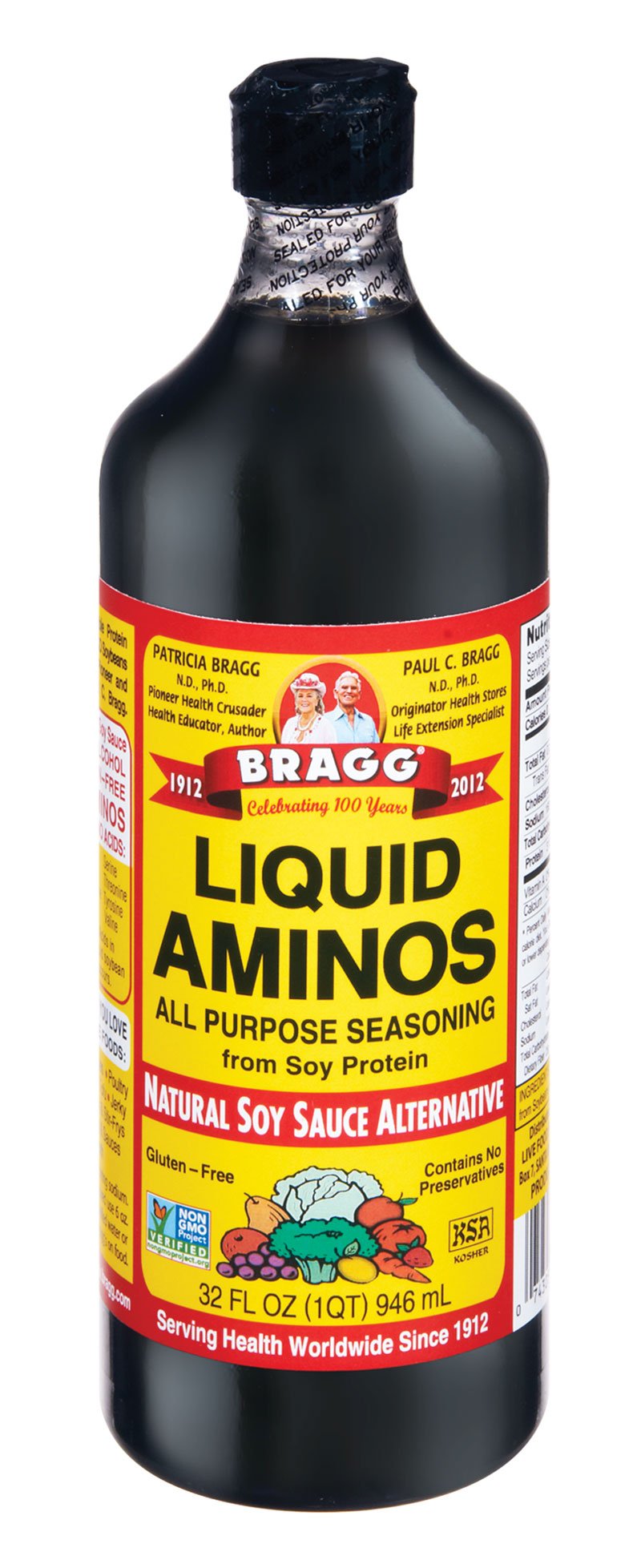 Bragg Amino Protein Concentrate, Liquid, 32 Ounce (Pack of 12)