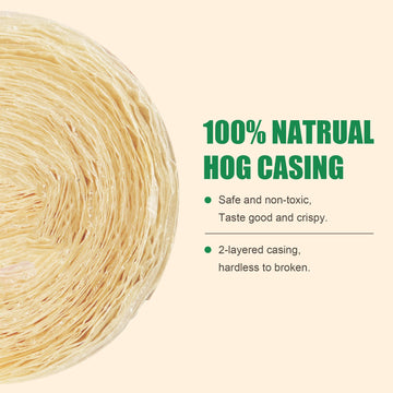 Edible Drying Natural Sausage Casing, Sausage Casings For Flavorous Homemade Sausages,Breakfast Sausage,Italian Sausage,Knoblewu