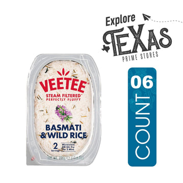 Veetee 6-Pack Of Basmati & Wild Rice Steam Filtered 10.6 Oz Microwaveable Tray