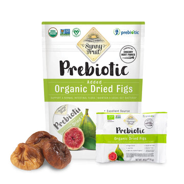Organic Prebiotic Dried Figs - Sunny Fruit - (6 Bags) - (5) 1.76Oz Portion Packs Per Bag | Purely Figs - No Added Sugars, Sulfurs Or Preservatives | Non-Gmo & Kosher