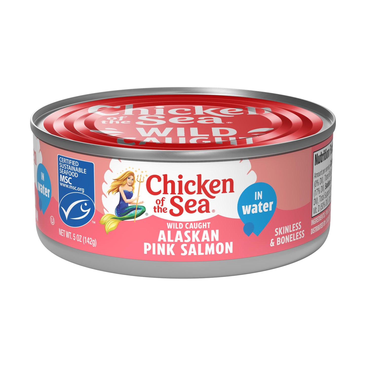 Chicken of the Sea Alaskan Pink Salmon in Water, 5 oz Cans (12 Pack) - Wild Caught, Skinless & Boneless Canned Salmon