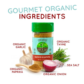 Flavor Seed Tidewater Organic Seafood Seasoning, All Purpose Seasoning For Fish And Vegetables. Plant Based, Dairy Free, Preserv