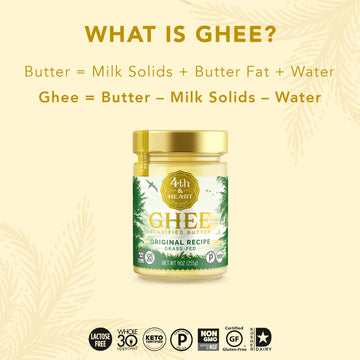 4th & Heart Ghee, Clarified Butter, Grass-Fed, Keto, 9 Ounces, Lactose-Free, Casein-Free