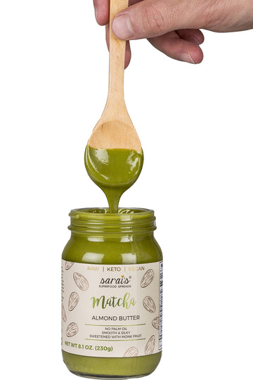 Sarais Matcha Almond Nut Butter, Silky Smooth, Paleo, Vegan, Gluten Free, Kosher, 8.11 Ounce (Engish Version)