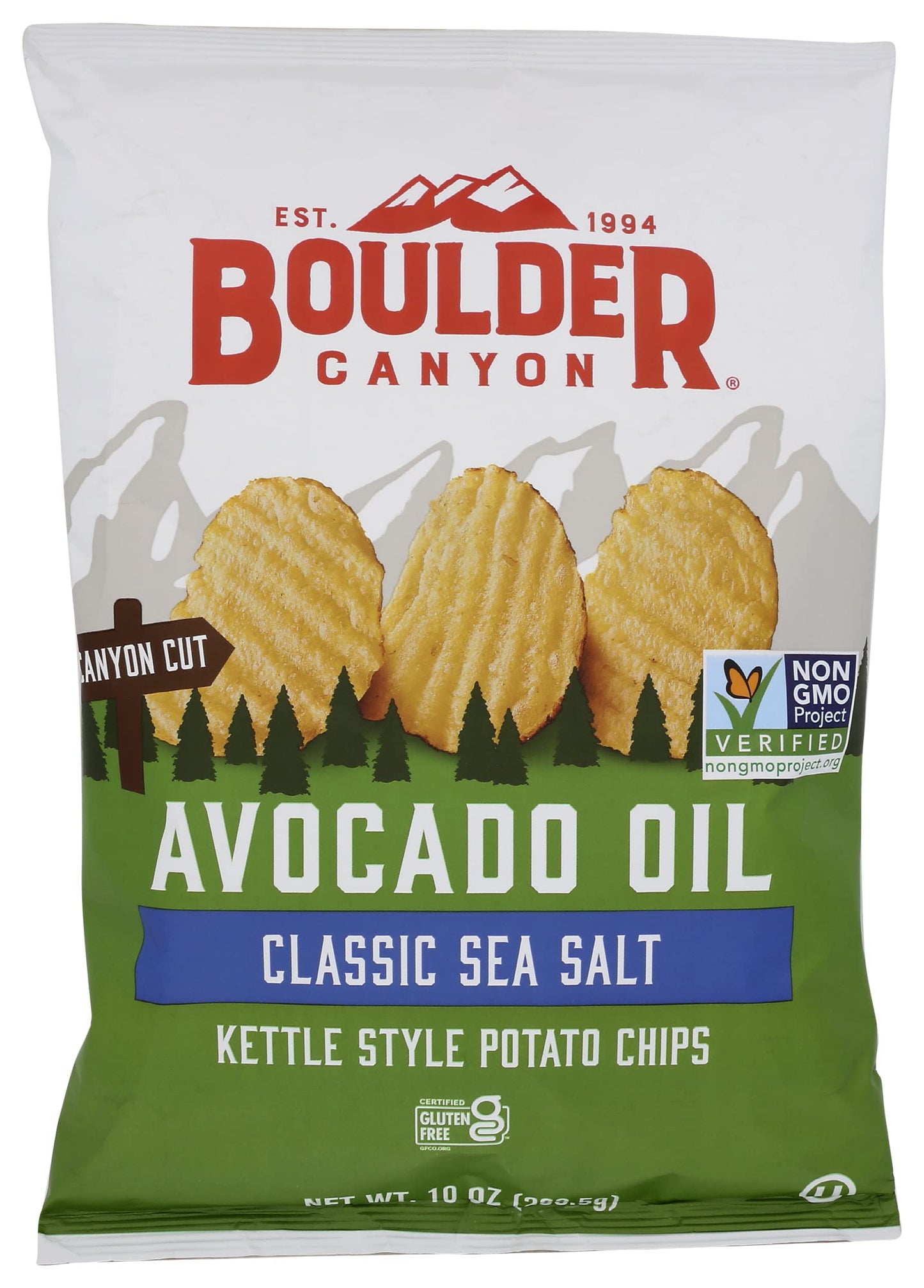 Boulder Canyon Avocado Oil Sea Salt Chip Kettle, 10 Oz (Pack Of 12)