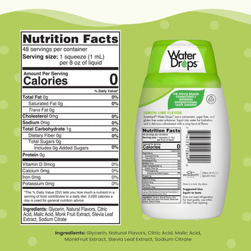 Sweetleaf Water Drops, Lemon Lime – Water Enhancer, Sugar Free Stevia Water Flavoring Drops, 1.62 Oz Ea (Pack Of 6)