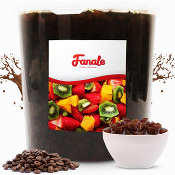 Fanale Coconut Jelly Topping Nata De Coco For Boba Tea | Ice Cream | Yogurt | Smoothie | Milk Tea | Desserts (Coffee, 7.26 Lb) J