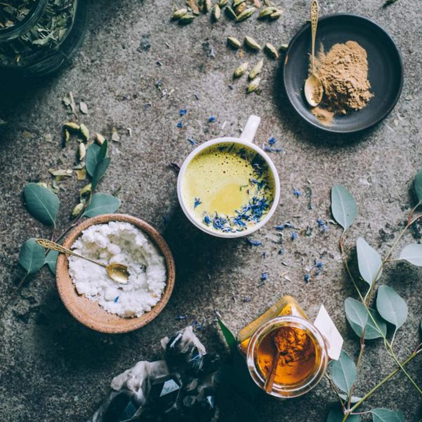 Anima Mundi Apothecary Golden Moon Milk - Relaxing Plant-Based Powder with Organic Spices Turmeric, Ashwagandha, Reishi & Vanill