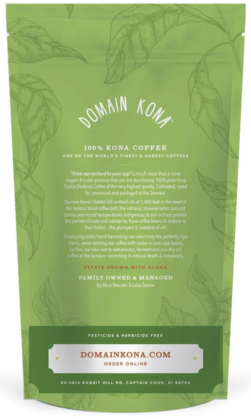 100% Kona Coffee - Whole Bean, Medium Roast, Single Estate Gourmet Coffee, 8 Ounces, Farm Fresh Roasted From Domain Kona Coffee