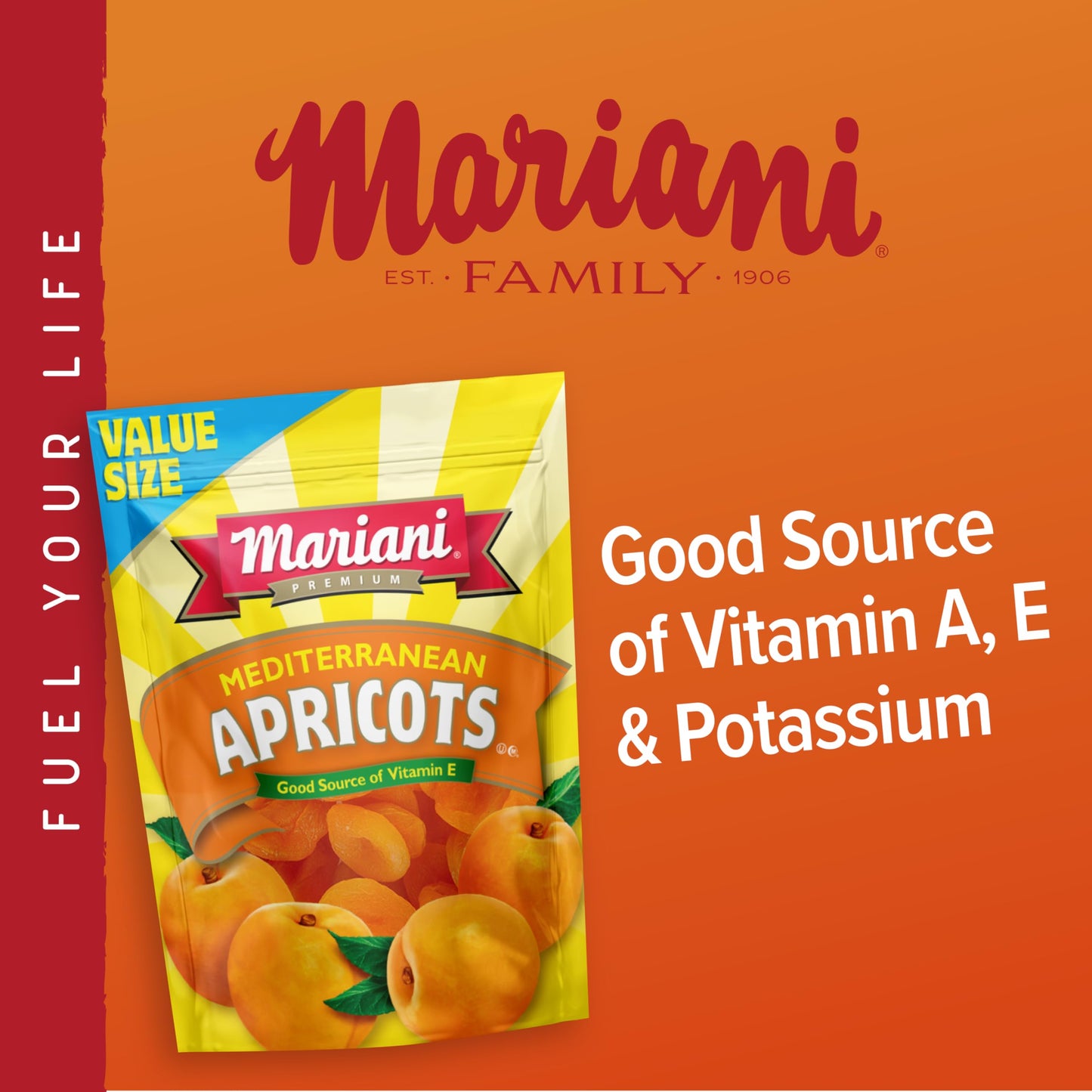 Mariani | Mediterranean Dried Apricots | Healthy Snacks For Kids & Adults | Dried Fruit | Vegan Snacks | Gluten Free | No Sugar Added, Fat Free, Non Gmo | 16 Ounces (Pack Of 1)