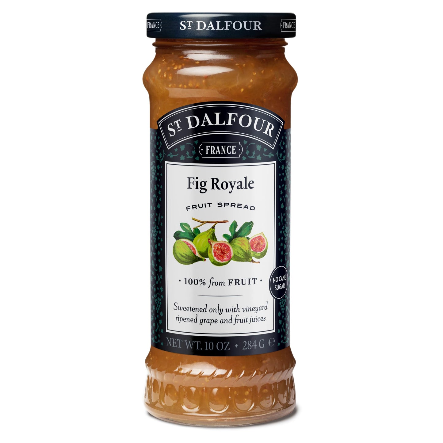 St. Dalfour Fig Royale Fruit Spread - 10oz - 100% from Fruit No Artificial Ingredients Non-GMO No Cane Sugars All Natural Made in France