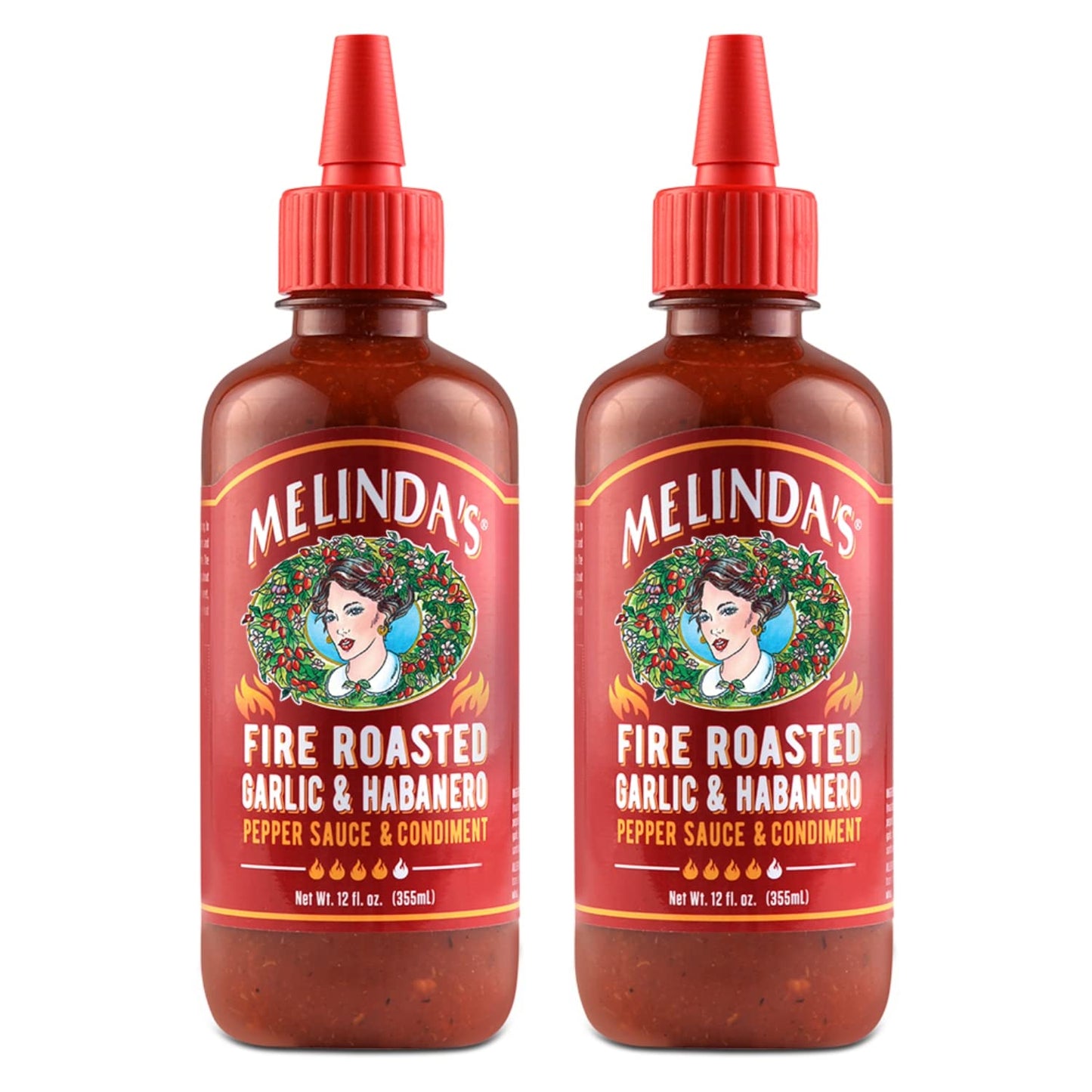 Melindas Fire Roasted Garlic & Habanero Hot Sauce - Craft Hot Sauce With Slow Roasted Garlic, Roasted Habanero Peppers, Lime Jui