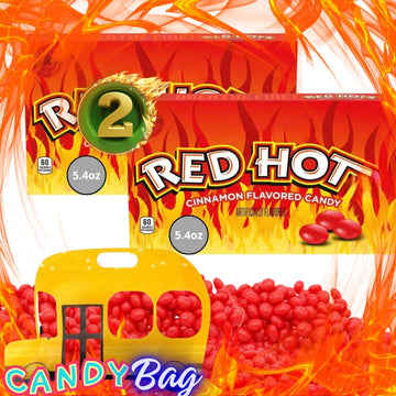 (Pack Of 2) Hot Cinnamon Original Hard Candy Flavored - Total Of 10.8Oz Candies (Packaging May Vary) - Comes With One Bus Reseal