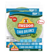 Mission Carb Balance Spinach Herb Tortilla Wraps 8" 2/8 Count (16 Tortillas)