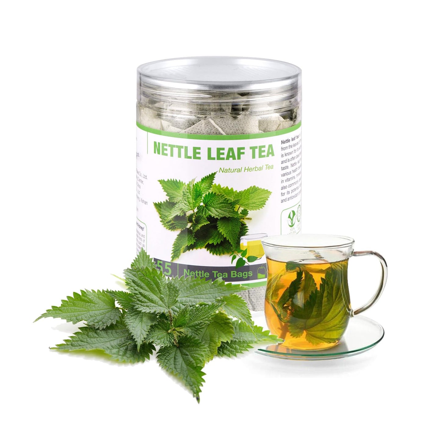 55 Nettle Leaf Tea Bags 100% Natural & Pure Stinflavor Blendg Nettle Tea Dried Nettle Herb Leaves Energy Blend Free