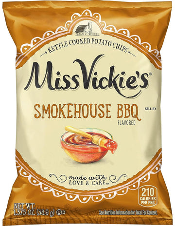 Kettle Cooked Potato Chips By Miss Vickie'S Value Pack Bundled By Superdeals | 1.375 Oz Bag | Smokehouse Bbq | Pack Of 12 With M