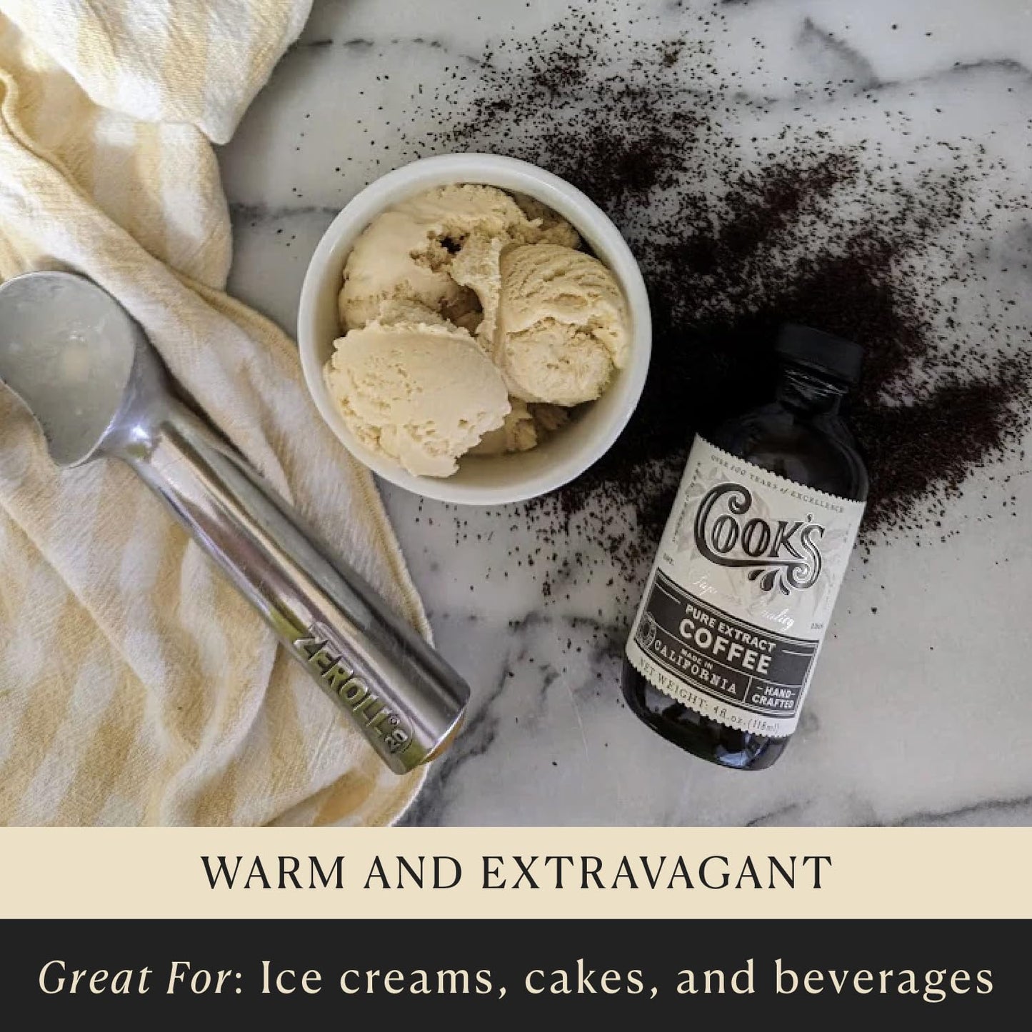 COOKS Coffee Flavor, 16 Fl Oz - Brewed Coffee Essence in a 16 oz Bottle