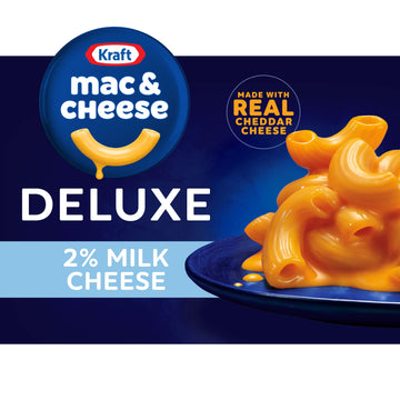 Kraft Deluxe Macaroni & Cheese Dinner With Sauce Made From 2% Milk Cheese (14 Oz Box)