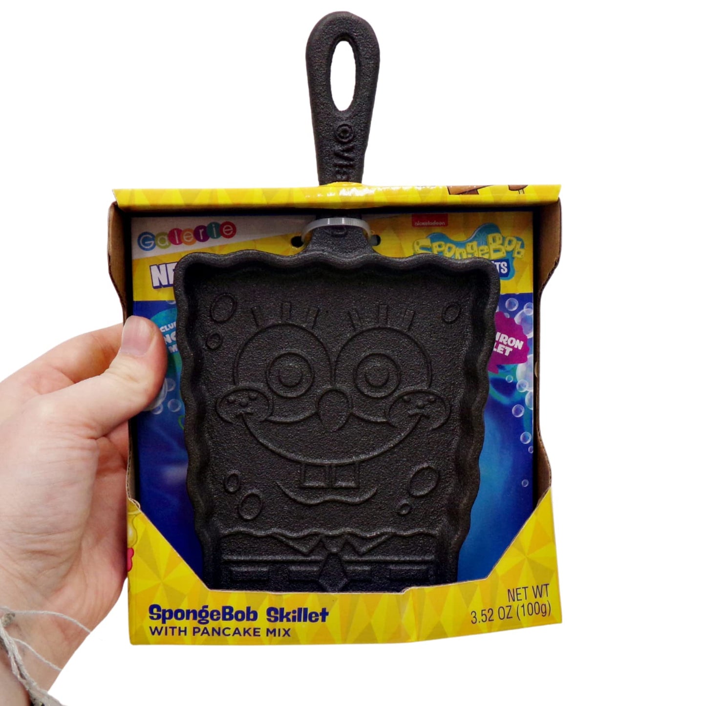 Galerie SpongeBob Squarepants Pancake Skillet with Mix, Gifts for Men Women and Kids, 3.52 Ounces
