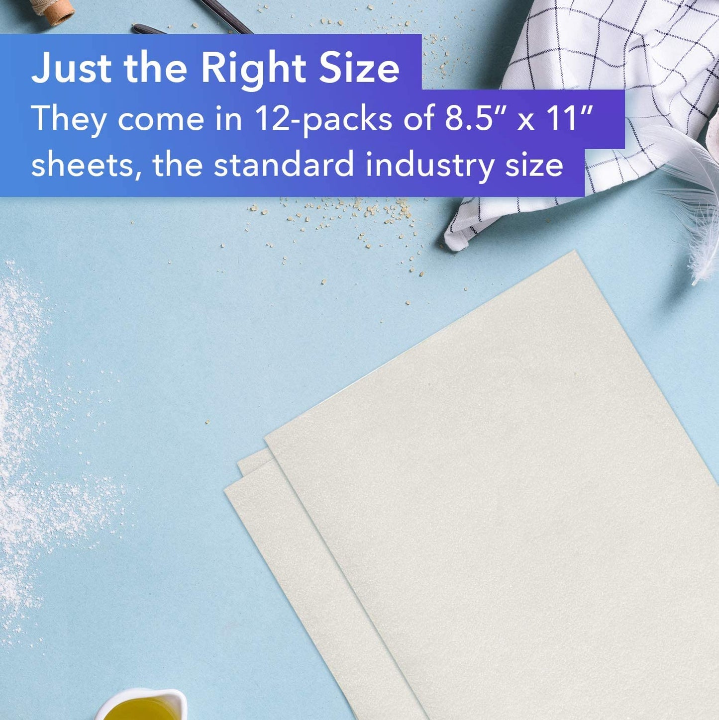 Oasis Supply Ultra Flexible Icing Sheets, Frosting Sheets, 8.5 x 11, 12 Count, Made in the USA
