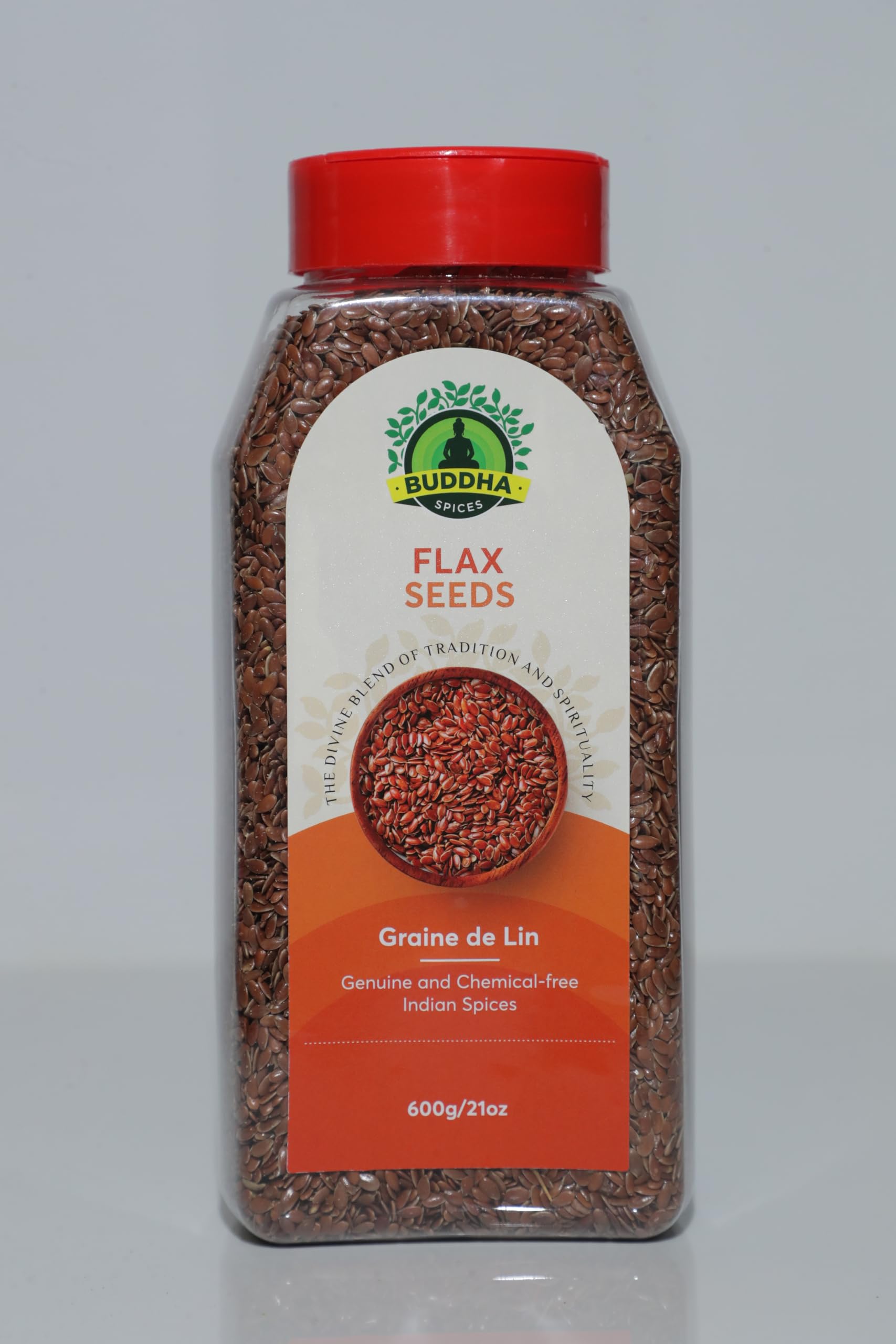 Buddha Spices Inc. Flax Seeds - 600g - 21 Oz)