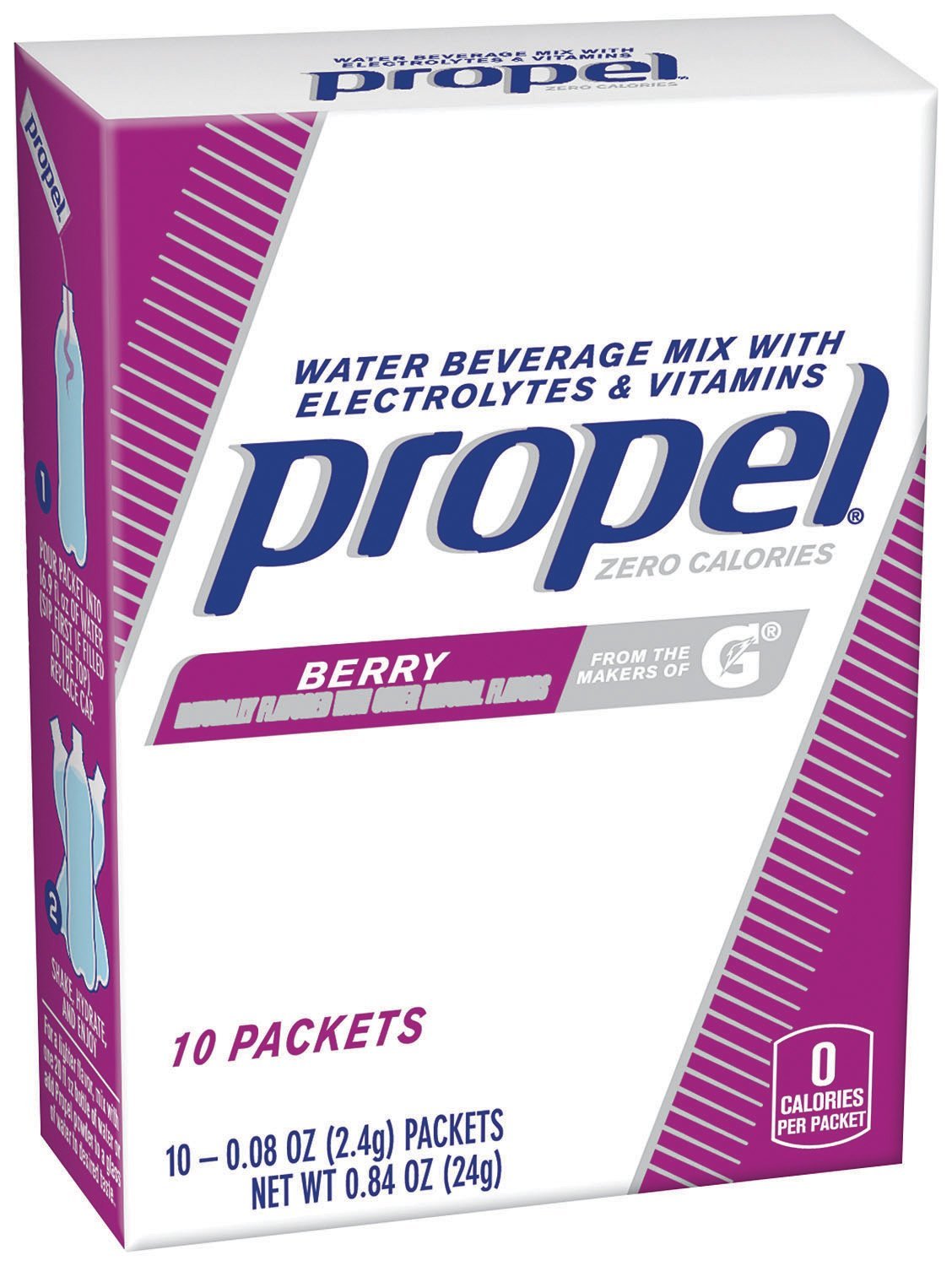 Gatorade Propel Powder Sticks Berry, 10-Count (Pack Of 6)