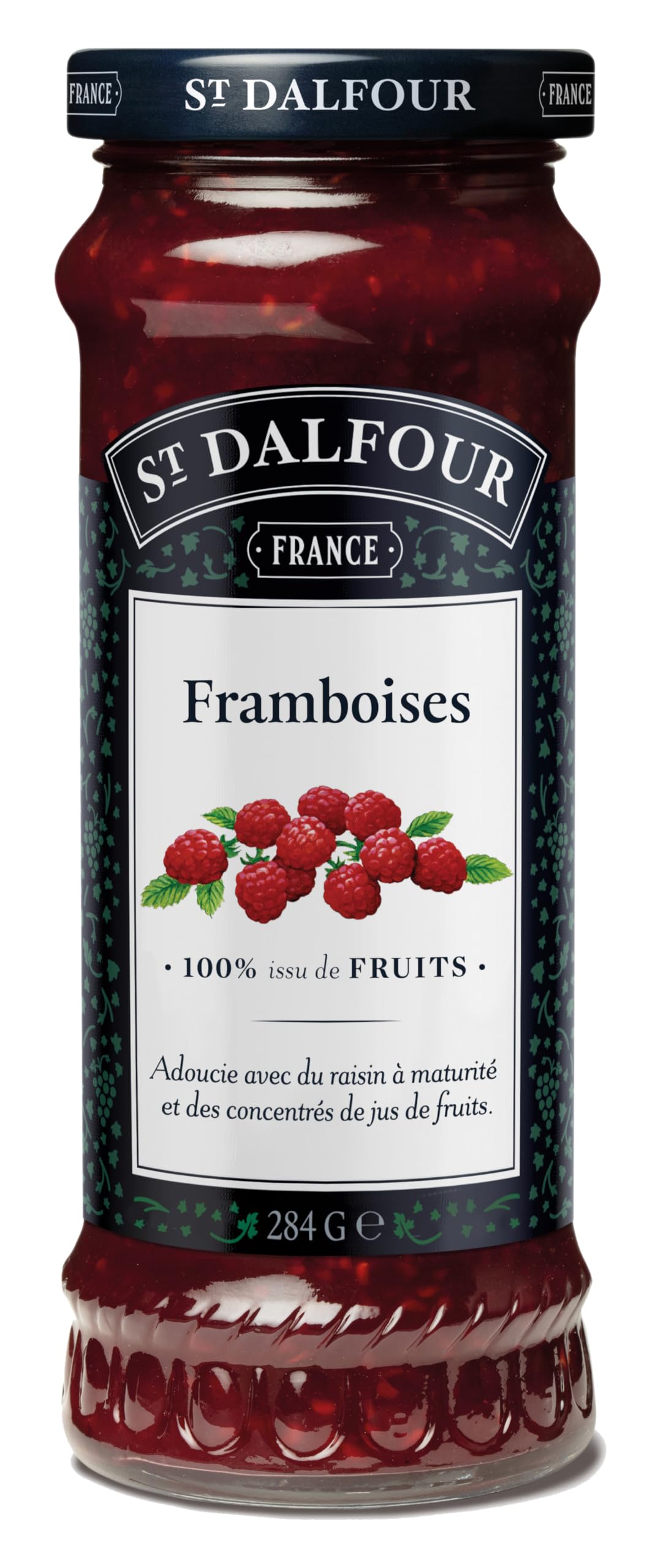 St. Dalfour Preserves, Red Raspberry, 10 oz