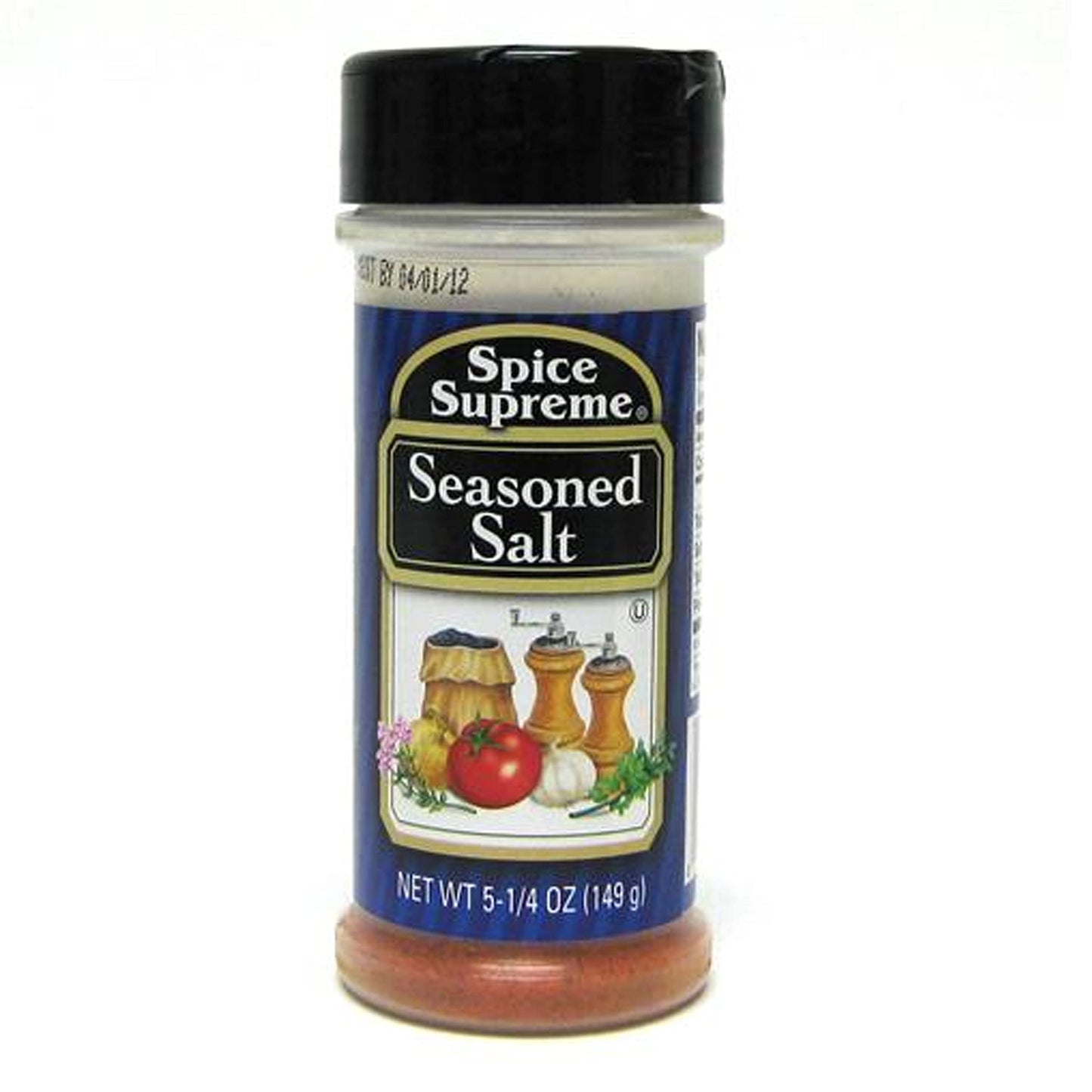 Generic Spice Supreme Seasoned Salt - All Purpose Seasoning Blend, 5.25oz, Orange, Garlic, Paprika, Onion, Ideal for Fries & Meats