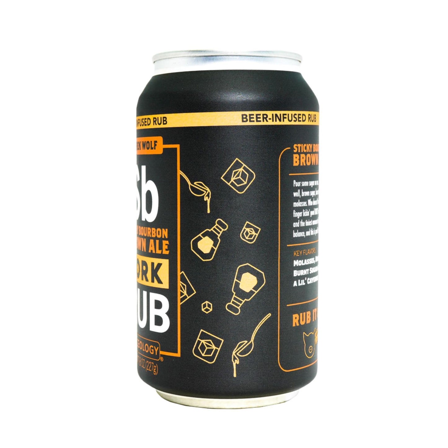 Spiceology malt-inspired-Infused Barbecue Rub - Sticky spirit-inspired flavor Brown Ale - 8 oz Can - Ideal for Pork, Vegetables, Sauces, and Marinades