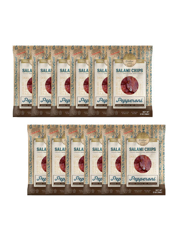 Passover Exodus Salami Chips - Pepperoni, 12 Pack