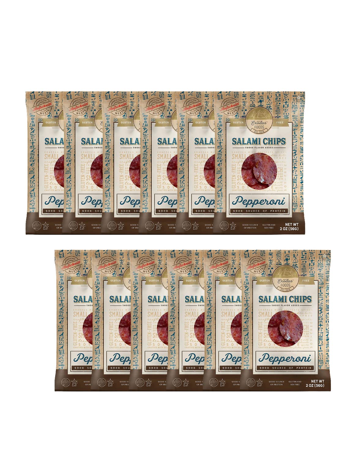 Passover Exodus Salami Chips - Pepperoni, 12 Pack