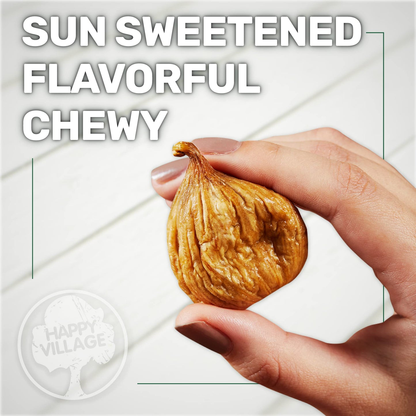 Happy Village Organic Turkish Dried Figs, No Sugar Added Dried Fruit, 40 Oz Resealable Pack - Kosher, Non-Gmo, Unsweetened, Unsulfured, Vegan, Sun-Dried Organic Figs