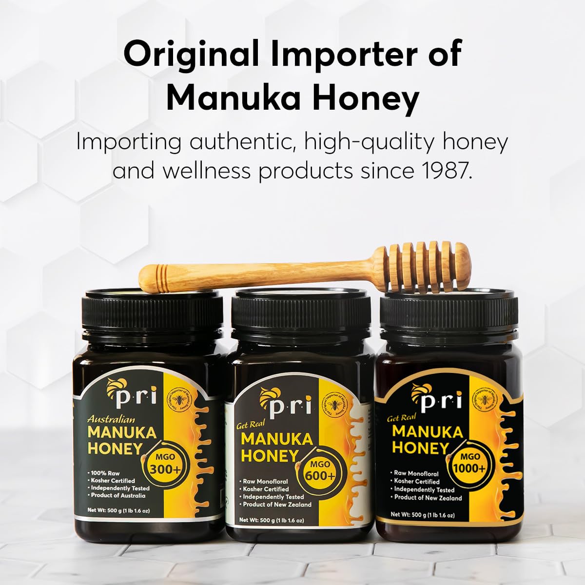 P.R.I Manuka Honey, Certified Mgo 1000+, New Zealand Raw Monofloral Manuka Honey (8.8 Oz / 250G)