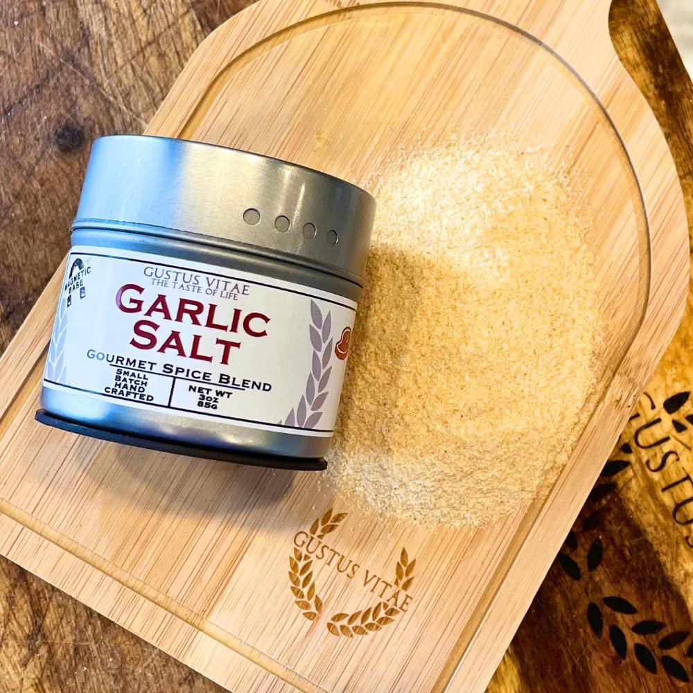 Classic Gourmet Garlic Sea Salt - Spice Mix - All Natural Blend - Non Gmo - Handcrafted - Small Batch - Artisanal - Made In Usa