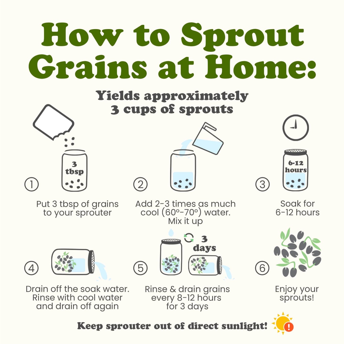 Food To Live Organic Soft White Wheat Berries, 1 Pound - Premium Non-Gmo Whole Grain Wheat For Milling, Sprouting, Cooking And B