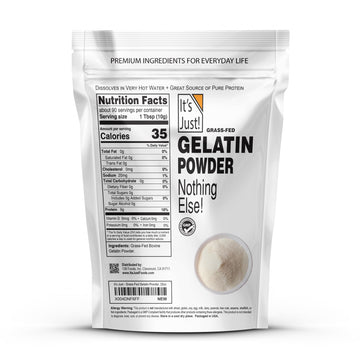Its Just! Beef Gelatin Powder Unflavored, Grass-Fed, Non-GMO, 32oz