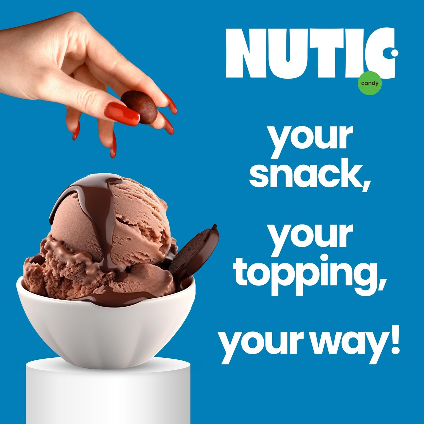 Nutic Sea Salt Dark Chocolate Covered Peanuts - 1 Lb. Luxurious Gourmet Snack Ideal For Dark Chocolate, Almond & Cashew Lovers,