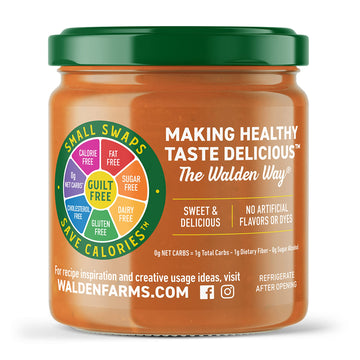 Walden Farms Caramel Dipping 12 oz Jar - Thick & Creamy, Smooth and Sweet, Vegan, Paleo and Keto Friendly, 0g Net Carbs - Desser