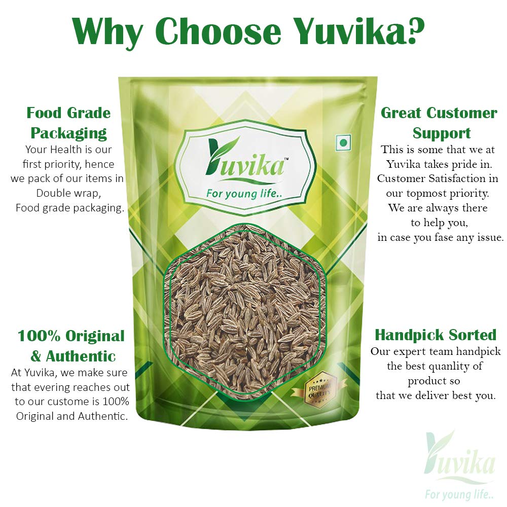 Yuvika Jeera Safed - Cuminum Cyminum - White Cumin Seeds (900 Grams)