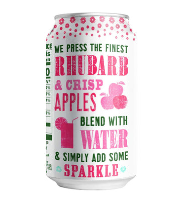 Cawston Press Sparkling Rhubarb & Apple Juice, 11.15 Ounce Cans (Pack of 24)