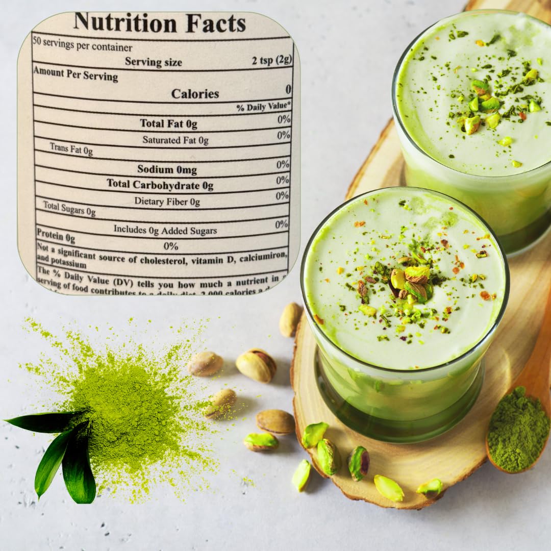 Byblite Organic Matcha Green Tea – Ceremonial Grade – 100% Pure – 100g / 3.53 oz – Gluten Free, Vegan, Unsweetened