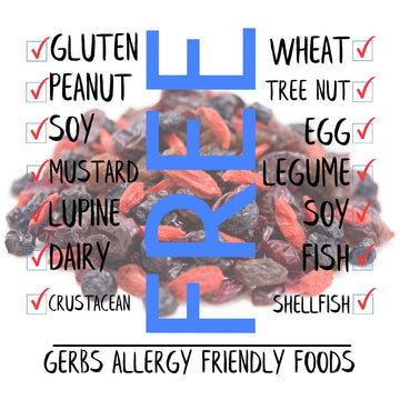 GERBS Super 5 Dried Fruit Snack Mix, 32 Ounce, Sweetened & Unsweetened, Allergen-Free, Resealable Bag