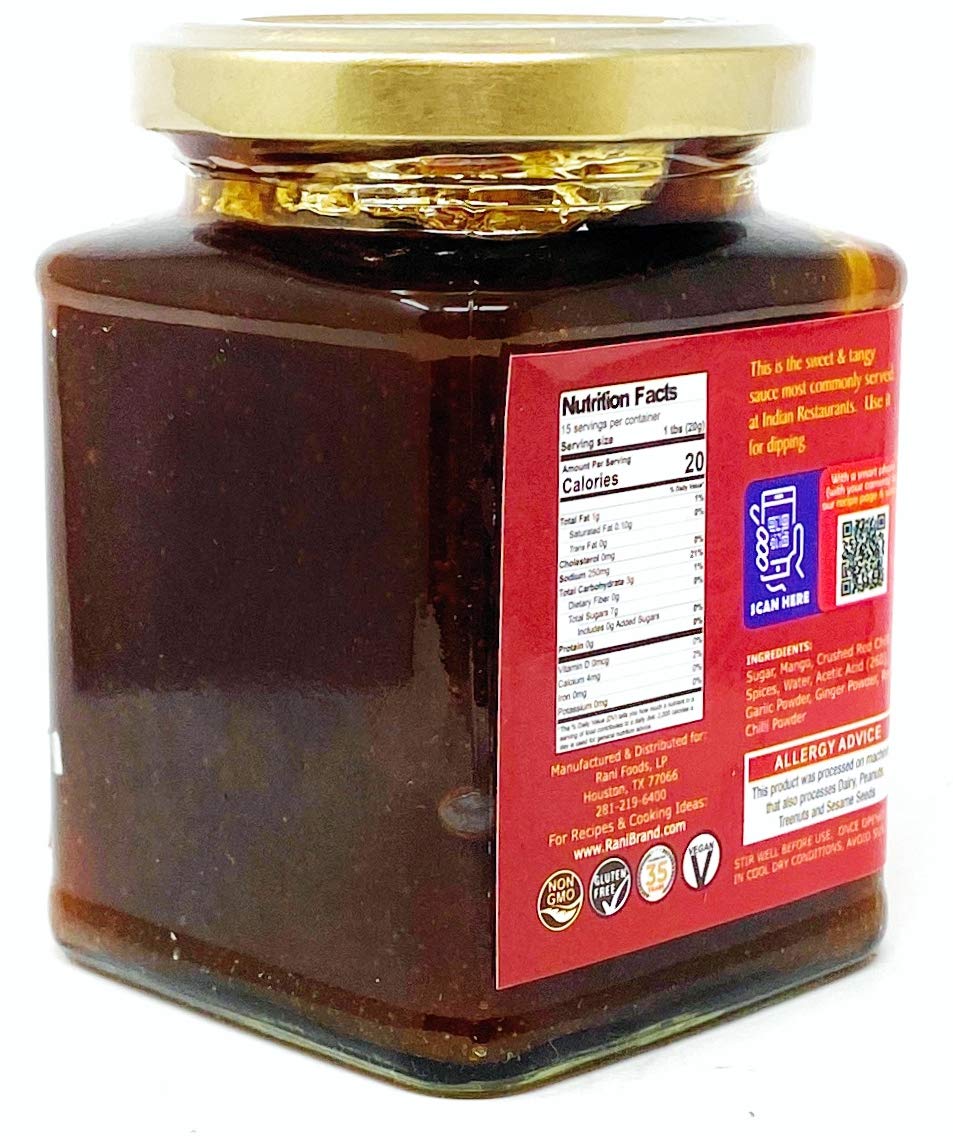 Rani Kashmiri Mango Chutney (Indian Preserve) 10.5Oz (300G) Glass Jar, Ready To Eat, Vegan ~ Gluten Free, All Natural, Non-Gmo