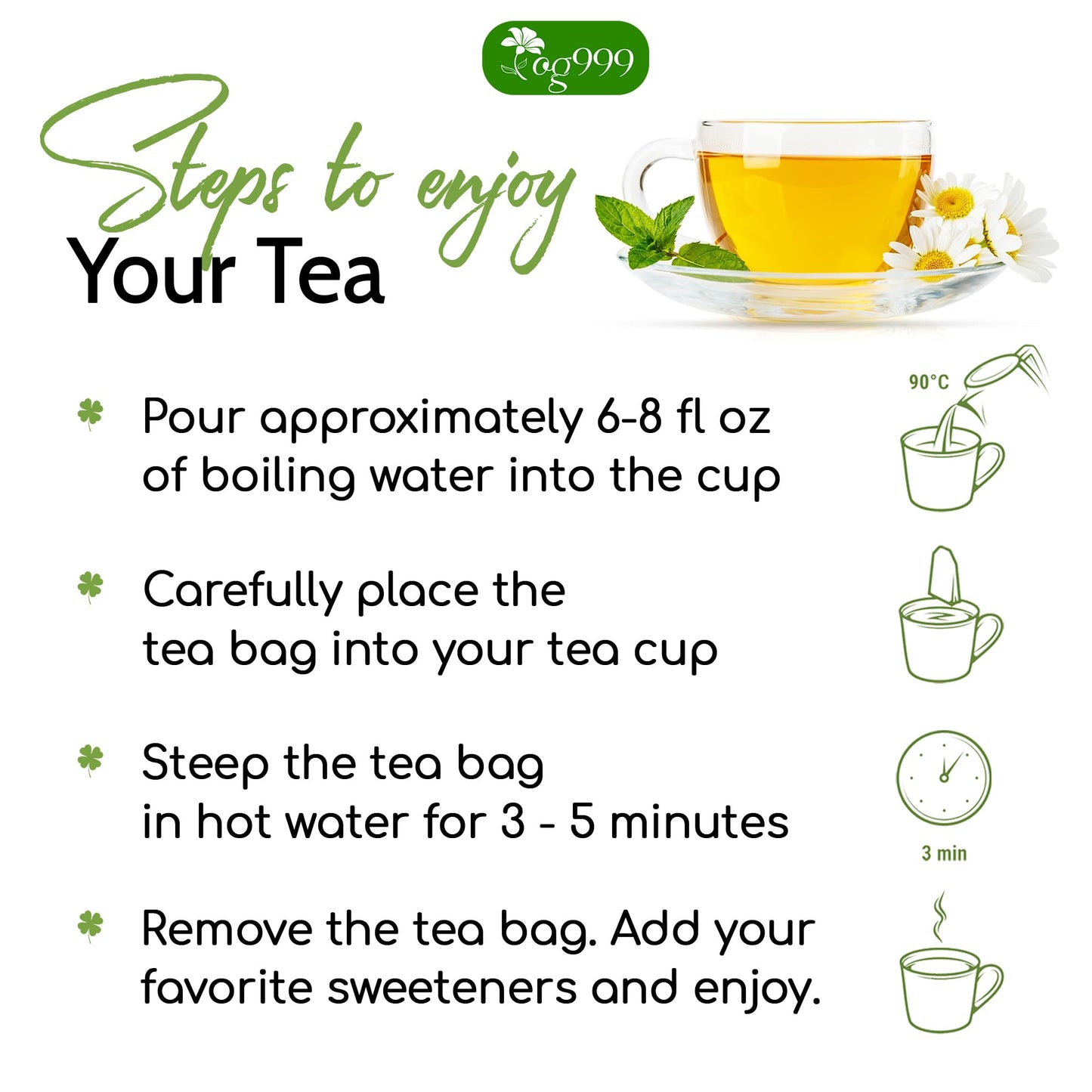 Tog999, Enhanced 120 Thyme Leaf Tea Bags, 100% Natural & Pure. Loose Leaf Thyme Herbal Tea. No Sugar, No Caffeine, No Gluten, Vegan.