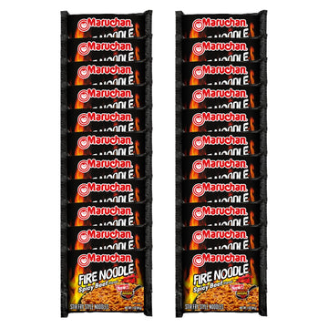 Maruchan Ramen Fire Spicy Beef, Instant Ramen Noodles, Stir Fry Style Noodle, 3 Oz, 22 Count