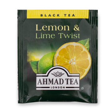 Ahmad Tea Black Tea Teabags, Lemon & Lime Twist, 20 Count, Caffeinated, Sugar-Free, Model 697