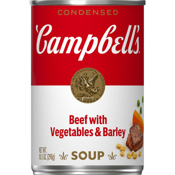 Campbells Condensed Beef Soup With Vegetables and Barley, 10.5 oz Can