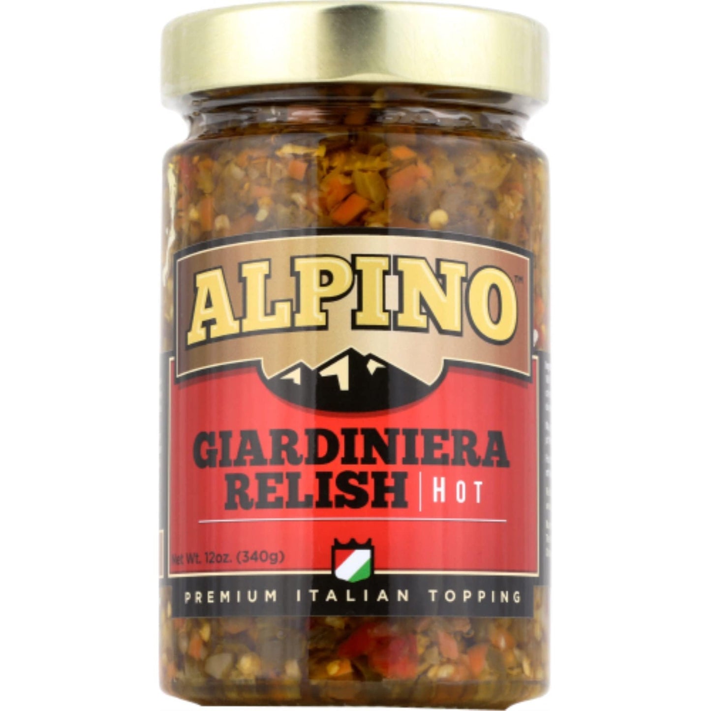 Alpino Hot Giardiniera Relish, 12-Ounce (Pack of 6)
